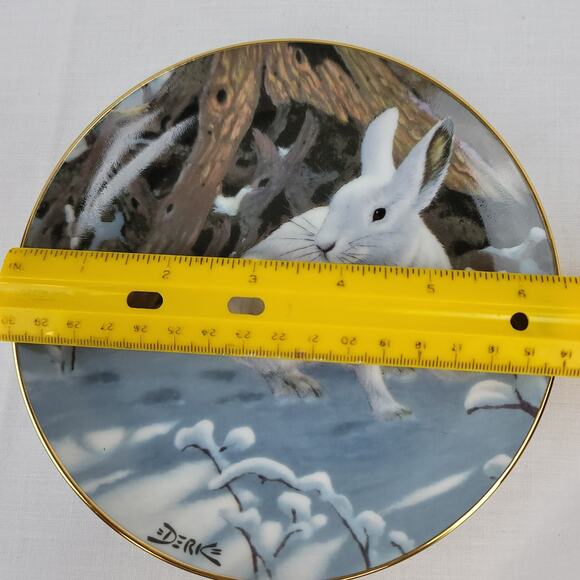 Eyes of the Wild Timber Wolf and Hare By Derk Collector Plates 1987 Lmtd USA - Picture 7 of 9